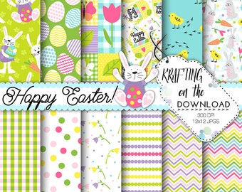 easter bunny paper pack bright easter bunny digital paper cute easter bunny paper pack easter eggs background