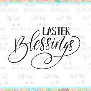 Puede incluir: Texto de caligraf&iacute;a en blanco y negro que dice "Easter Blessings".