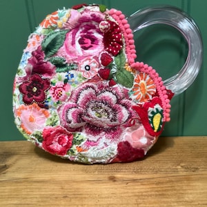 Beautifully handmade small heart shaped bag