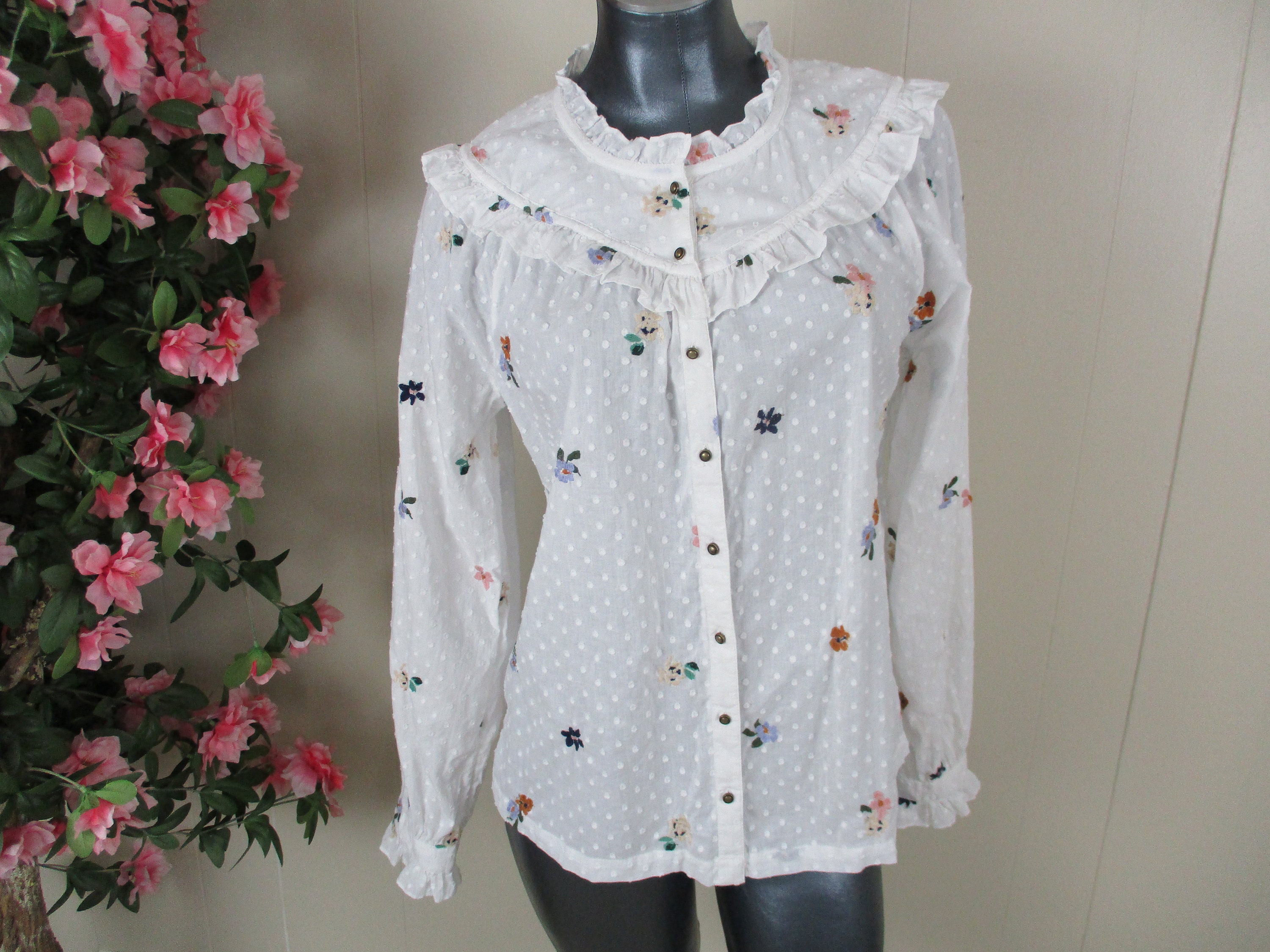Swiss Dot Blouse - Etsy