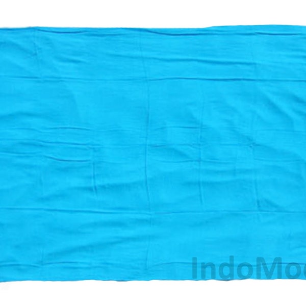 Women's Hawaiian-style Plain Turquoise Soft Large Beach Wrap Summer Pareo Luau Sarong Wrap