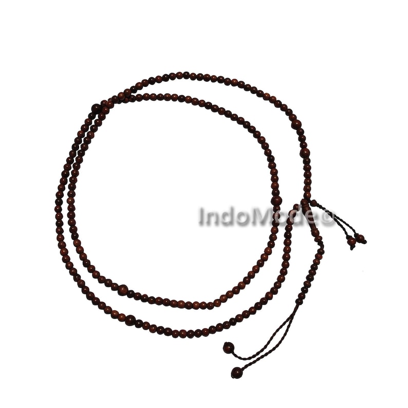 Nakshabandi Tasbih Tamarind Wood 4mm Oval Prayer Beads Special image 1