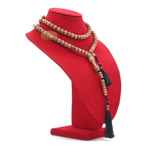 SANDALWOOD MUSLIM TASBIH Scented 8mm Misbaha Prayer Beads Islamic Rosary Subha w/ Copper-decorated Black Tassels in Gift Box by TheTasbih® image 9