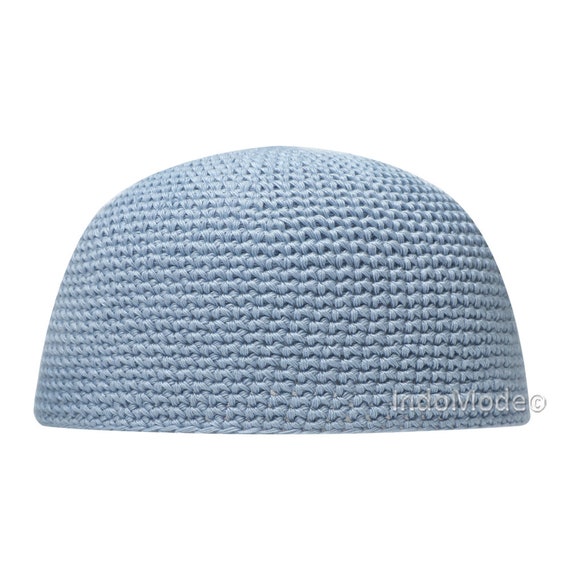 Baby Blue Skull Cap 100% Cotton Kufi 