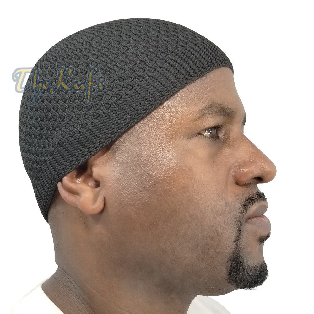 Black Nylon Kufi Skull Cap Open-weave Knit Stretchy Headcover Hat Muslim  Prayer Skullie Takke Topi Beanie XS up to 4X Sizes FREE MISWAK - Etsy