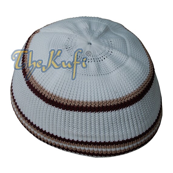 Brown Lines Stretchy Textured Hat - Etsy