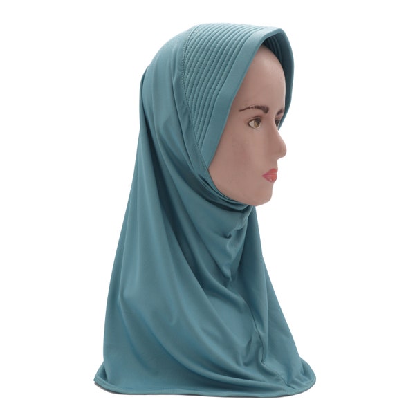 JILBAB INSTANT HIJAB One-size Khimar Comfortable Pull-On Easy Shoulder Length Muslimah Fashion Modest Hijabi Islamic Scarf Various Colors