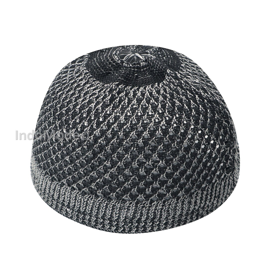 Nylon Skull Cap Faded Dark Grey Black Openweave Nylon Etsy