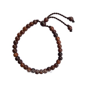 Wood Prayer Bead Tasbih Bracelets Set of Adjustable Small 6mm Tamarind and Ironwood Natural Dhikr Bracelet with 33 Beads Great for Travel image 5