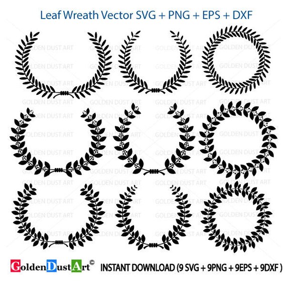 Download Items similar to Leaf wreath svg, Leaves Wreaths, Leaf ...