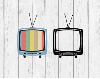 Vintage TV SVG, Retro Tv, Digital Clipart, Vintage Television, Cute Vintage, Cute Retro, Televison Digital