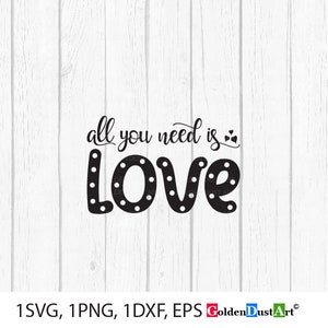All You Need Is Love And Coffee Svg Love Valentine Coffee Etsy