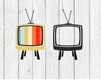 Vintage TV SVG, Retro Tv, Digital Clipart, Vintage Television, Cute Vintage, Cute Retro, Televison Digital