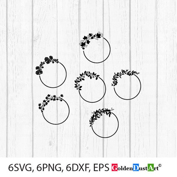Laurel Wreath Svg Floral Wreath Svg Flower Svg Flower Etsy