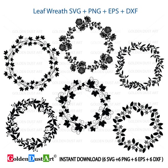 Download Laurel Wreath SVG Floral Wreath SVG Flower svg Flower | Etsy