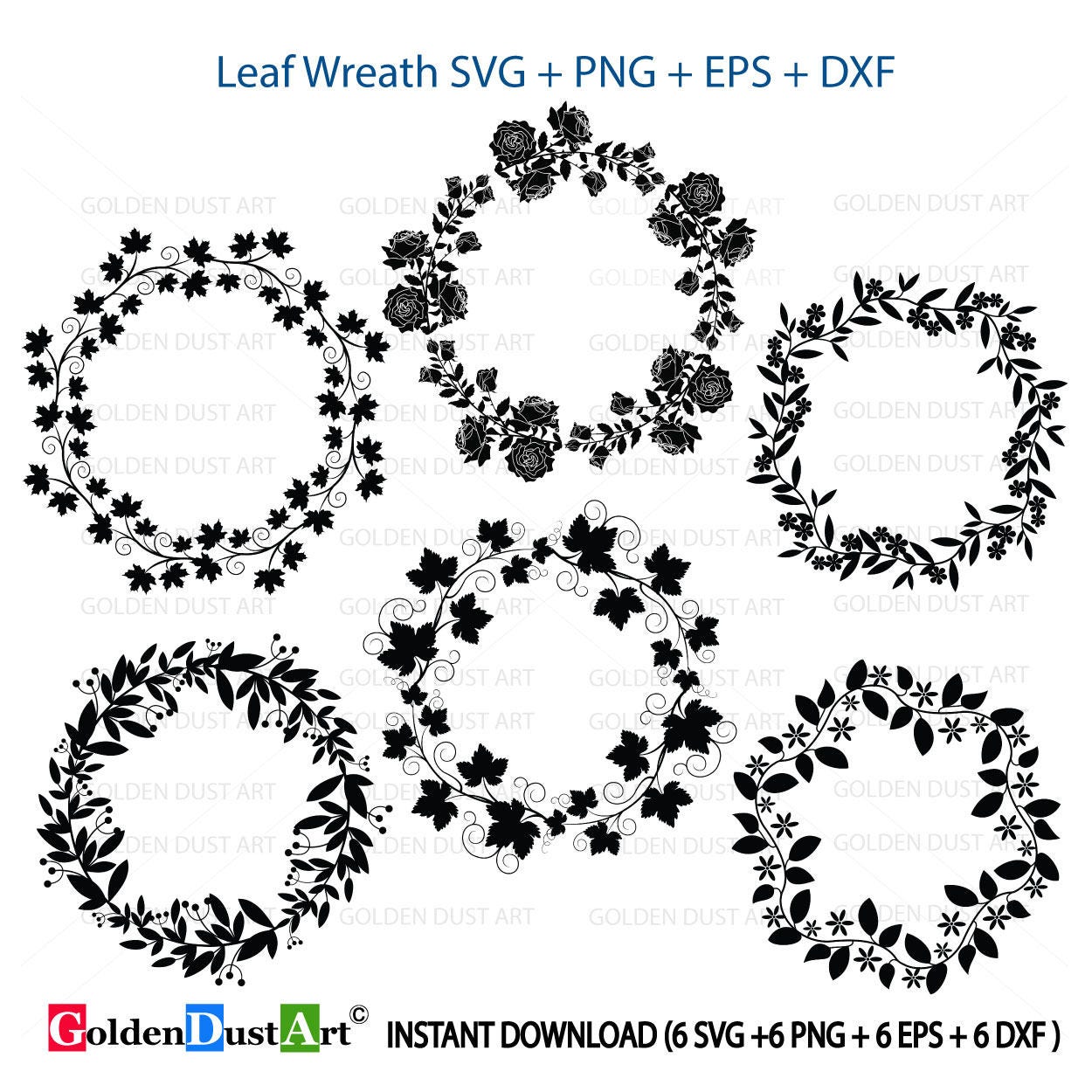Download Laurel Wreath SVG Floral Wreath SVG Flower svg Flower | Etsy