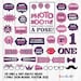 Girl 1st Birthday Photo Booth Props, Girl Birthday Party Props, First ...