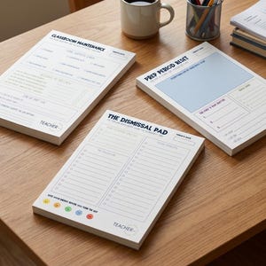 Juego de blocs de notas para el bienestar del profesorado / Apoyo para la función ejecutiva y el TDAH en educadores