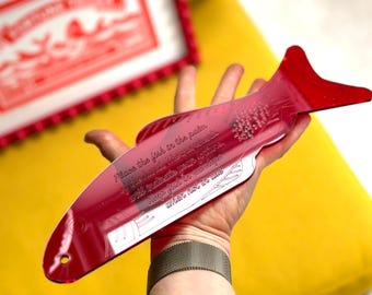 Miracle Fish Fortune Teller Gift Set: A4 Riso Print & Red Acrylic Art