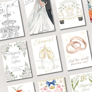 Trouwkaarten Love You Minimalistische wenskaarten Blanco notitiekaarten Handgemaakte trouwkaart Meerdere ontwerpen Bruiloft Stationair Bundel Huwelijk