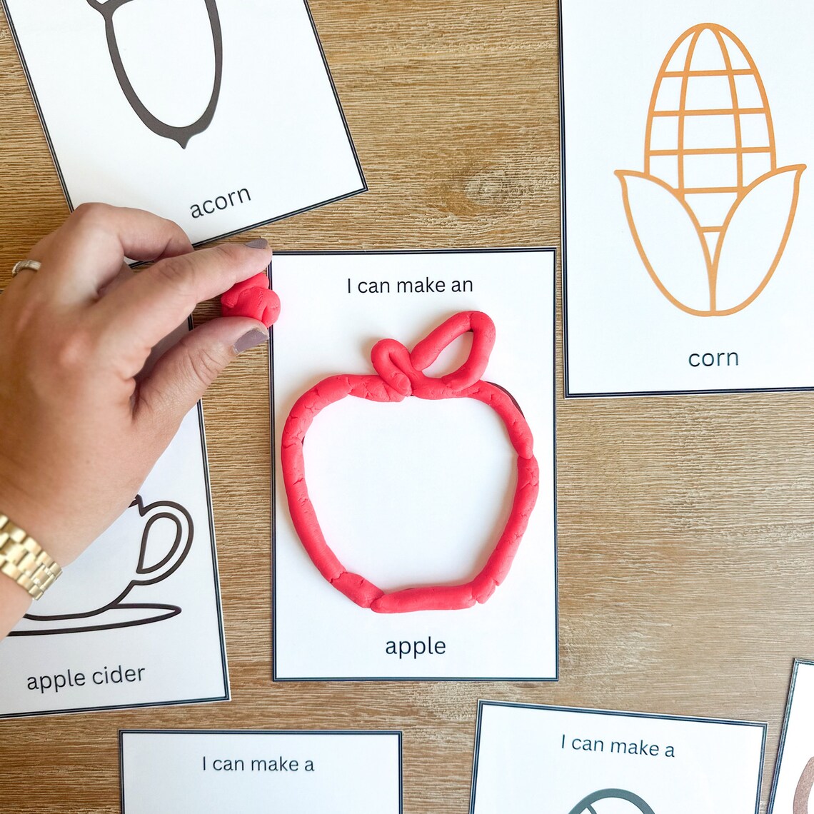 Play Dough Kit Fall Inspired Playdough Mat Printable Play Doh ...