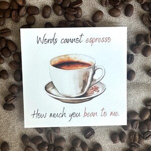 Coffee Card Notes for Friends Coffee Puns Coffee Card Gift Basket ...