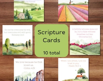 Tarjetas de las Escrituras para niños Tarjetas de versículos para memorizar Tarjetas de versículos bíblicos para niños Versículos para vivir para niños Biblia Versión ESV