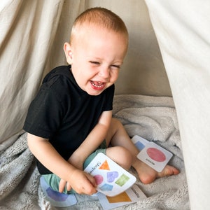 Watercolor Cards for Learning Shapes Minimalist Rainbow Color Shapes ...
