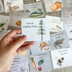 Bedrukte lunchboxnotities op de natuur Gratis verzending Zoete briefjes voor kinderen, grappen van echtgenoot of vriend voor kinderen Op de natuur geïnspireerde zoete gezegden