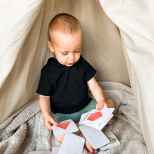 Watercolor Cards for Learning Shapes Minimalist Rainbow Color Shapes ...