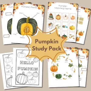 Pumpkin Study Bundle | Homeschool Learning, Fall Activity (Digital Download)
