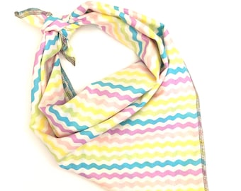 Spring pastels tie on pet bandana