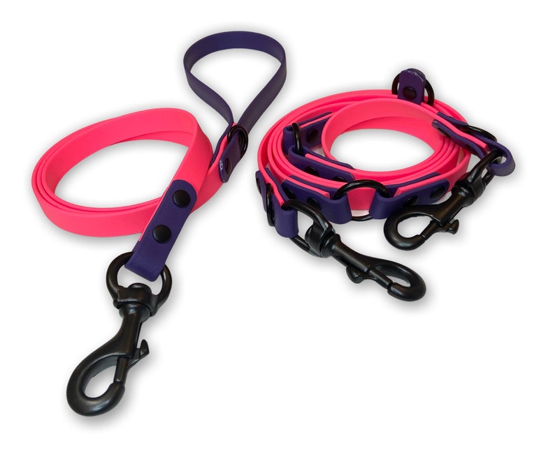 Two tone Custom biothane dog leash image 6