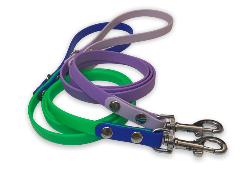 Two tone Custom biothane dog leash image 5