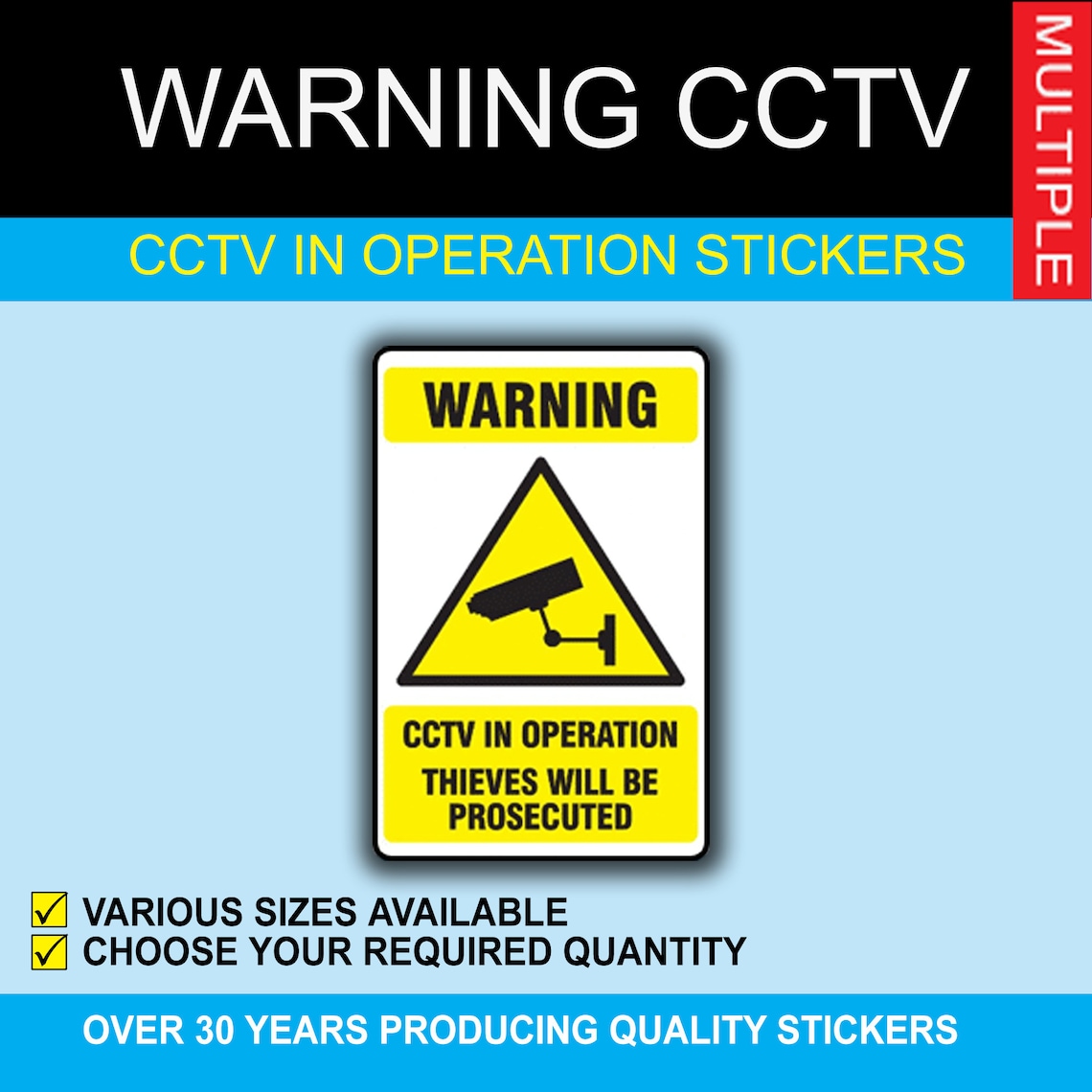 CCTV in Operation Stickers Etsy