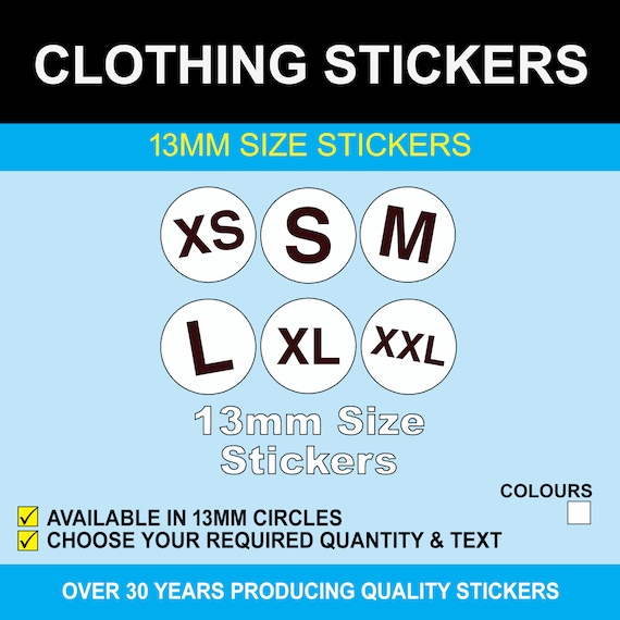 13mm Size Stickers White