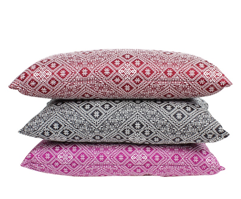 31.5/'/' x 15.75/'/' Moroccan Cushion Pillow Cover Black Handmade Double Sided Rectangular Authentic Fez Embroidered Brocade L 80cm x 40cm