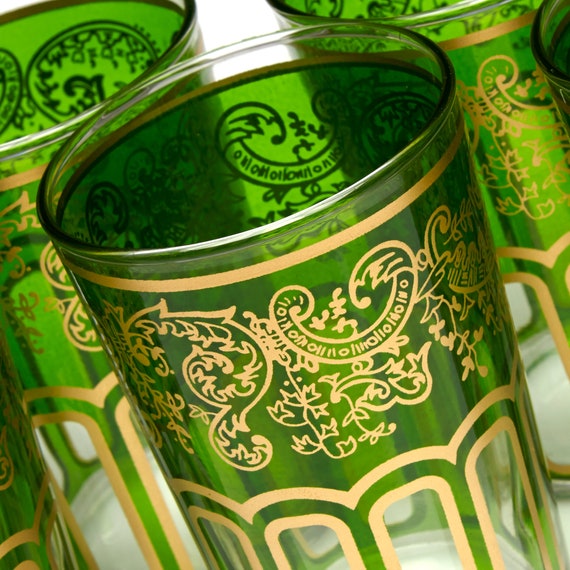 Moroccan Tea Glasses Gold