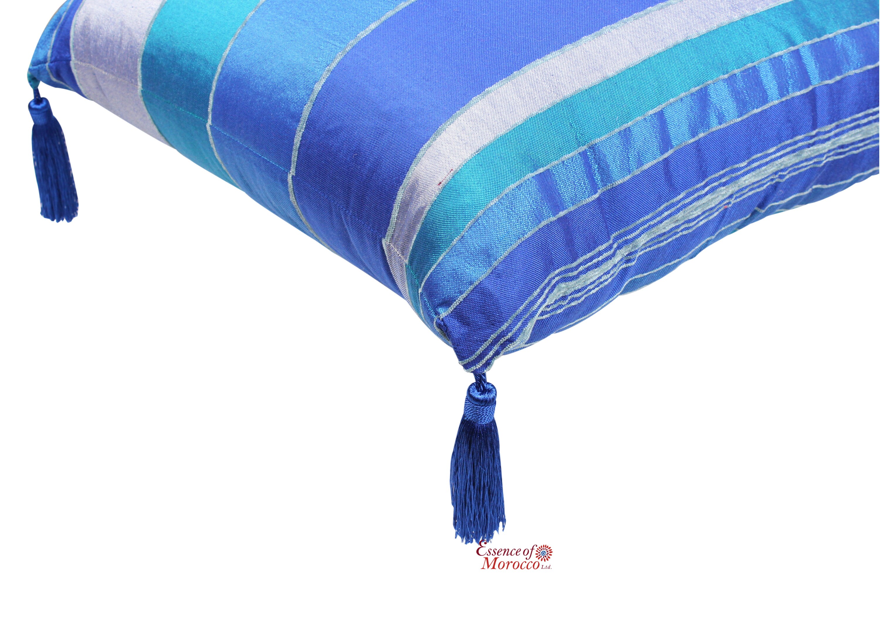 Cojín de suelo marroquí cojín cubierta azul Sabra rayas de | Etsy