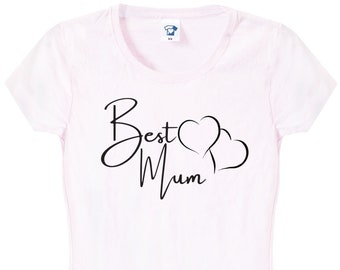 Best Mum Cute Mothers Day T Shirt, Love Heart Super Mum Gift Idea, Themed Great Mom Mummy Funny Presents, Mug Jumper Hoodie Inspiration, 445