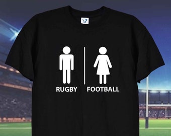 Lustige Rugby Fußball Vergleich Tee, Herren Unisex T Shirt, England Rugby Union League Sport Fan-t-Shirt, weiß und schwarz, in allen Größen, 218