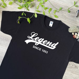 Legend seit 1953 T-Shirt - Weiches Baumwoll T-Shirt oder Hoodie - Geburtstag, Vatertag, Weihnachtsgeschenk - Tee Top Geschenk für Opa, Papa, 746