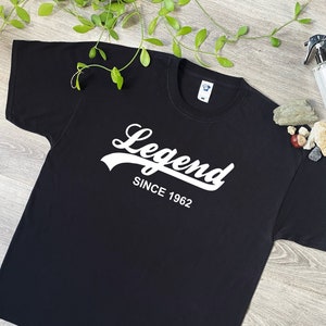 Legende seit 1962 T-Shirt - Weiches Baumwoll-T-Shirt oder Hoodie - Geburtstag, Vatertag, Weihnachtsgeschenk - T-Shirt Top Geschenk für Opa, Opa, 755