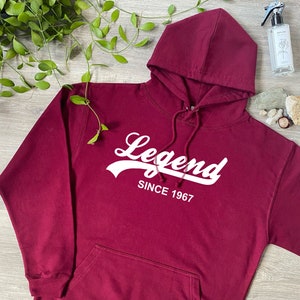 Legend seit 1967 Hoodie - Weicher Baumwollpullover Pullover - Geburtstag, Vatertag, Weihnachtsgeschenk - Geschenk für Opa, Dad, Brother, 760