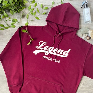 Legend seit 1938 Hoodie - Weicher Baumwoll Pullover Pullover - Geburtstag, Vatertag, Weihnachtsgeschenk - Geschenk für Opa, Papa, Bruder, 731