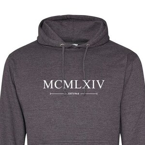 1964 Römische Ziffern Hoodie Pullover - Unisex - Warme & Kuschelig Baumwolle - Geburtstagsgeschenk - 531