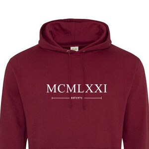 1971 Römische Ziffern Hoodie Pullover - Unisex - Warm & Gemütlich Baumwolle - Geburtstagsgeschenk - 524
