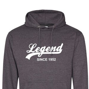Legend seit 1952 Hoodie - weicher Baumwoll Pullover Pullover - Geburtstag, Vatertag, Weihnachtsgeschenk - Geschenk für Opa, Papa, Bruder, 745