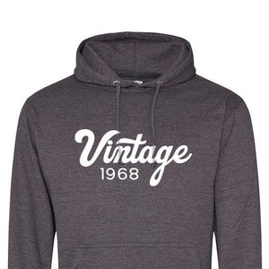 1968 Vintage Geburtstag Hoodie, Coole Herren 53. 54. 55. Limitierte Auflage Bday Hoody Geschenkidee, Karte Tasse Pullover T-Shirt Inspiration, 587