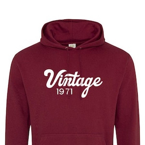 1971 Vintage Geburtstag Hoodie, Coole Herren 50. 51. 52. Limitierte Auflage Bday Hoody Geschenkidee, Karte Mug Jumper T-Shirt Inspiration, 584